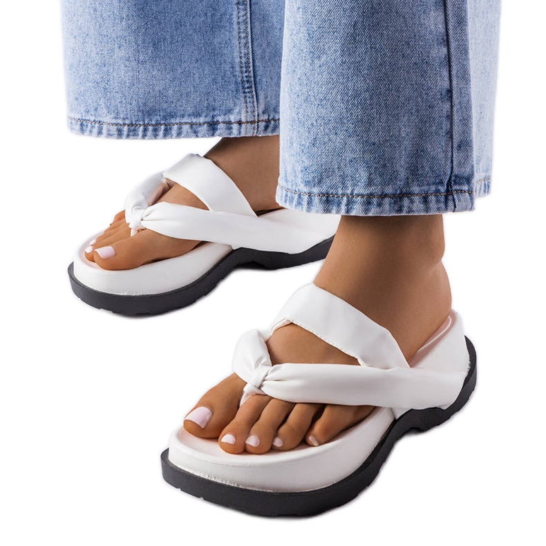 PA1 Sandalias de plataforma blancas de Lachapelle blanco