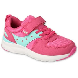 Zapatos deportivos infantiles de Befado con velcro 516y156 rosa rosado
