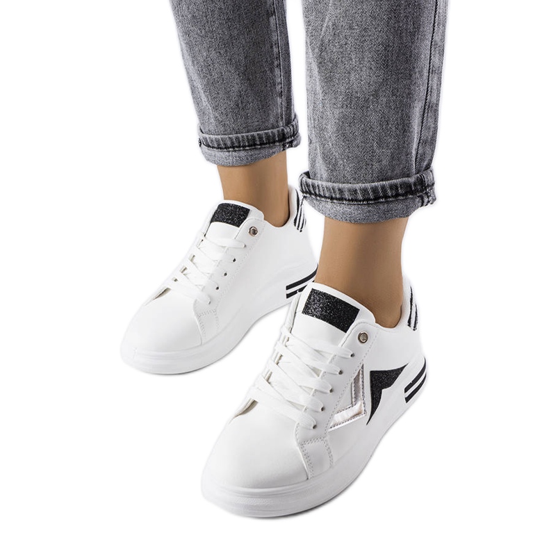Zapatillas con plataforma en blanco y negro de Monty