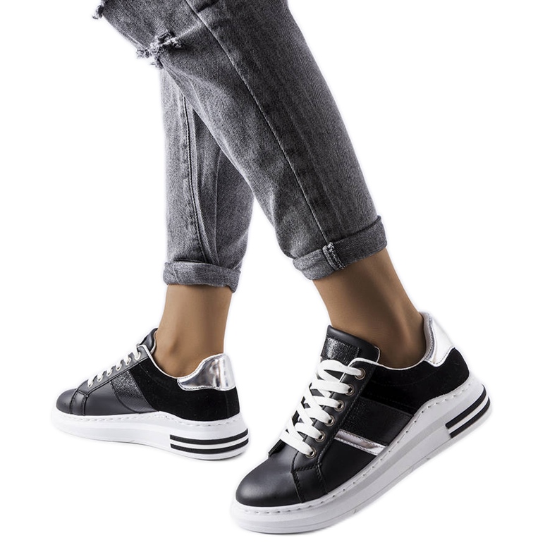 Zapatillas negras con inserciones de Deans negro