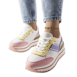 Zapatillas rosas con inserciones de purpurina de Lang