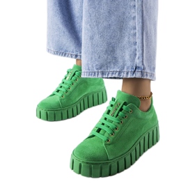Zapatos karino ante verde