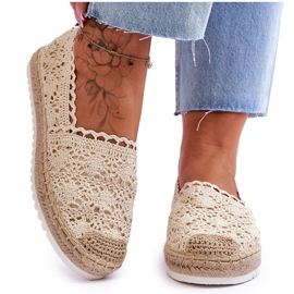 Alpargatas Sin Cordones Beige Blanco Alpargatas Sin Cordones Beige Blanco