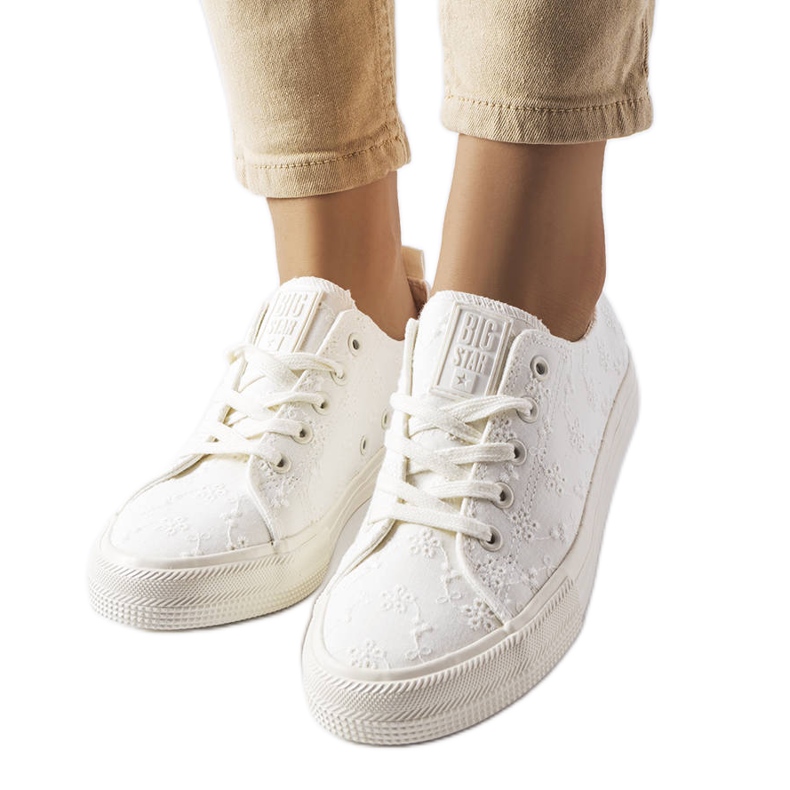 Deportivas blancas con bordado Big Star LL274223 blanco