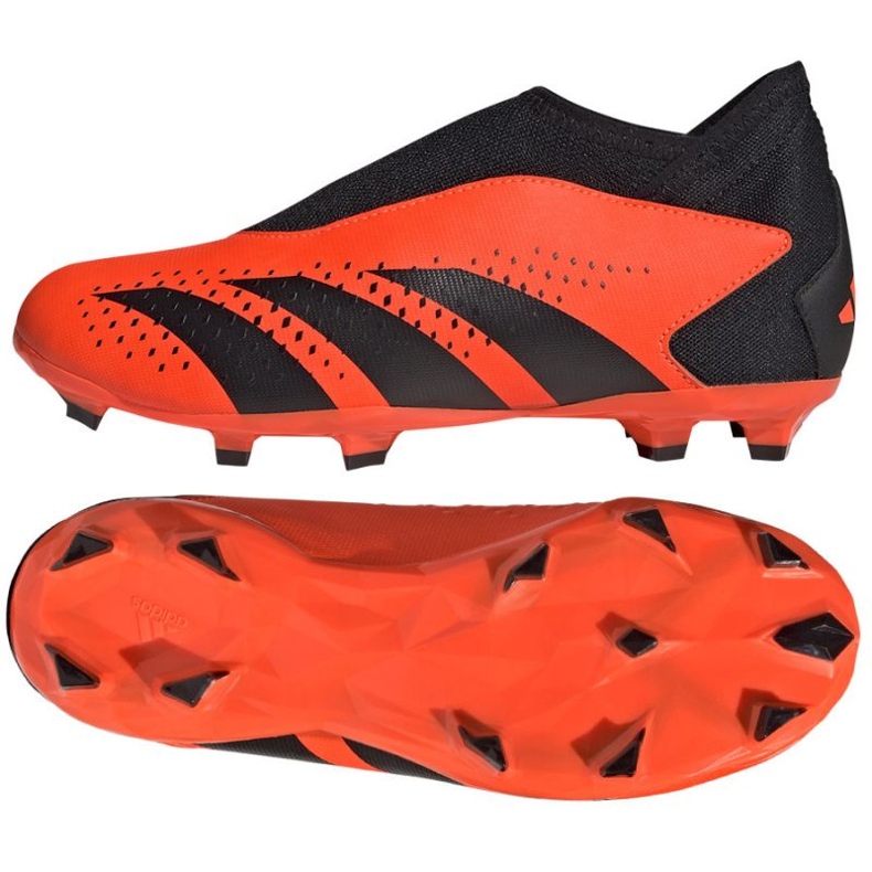 Adidas Predator Accuracy.3 Fg Ll Jr GW4607 zapatos de fútbol naranja naranjas y tintos Adidas Predator Accuracy.3 Fg Ll Jr GW4607 zapatos de fútbol naranja naranjas y tintos