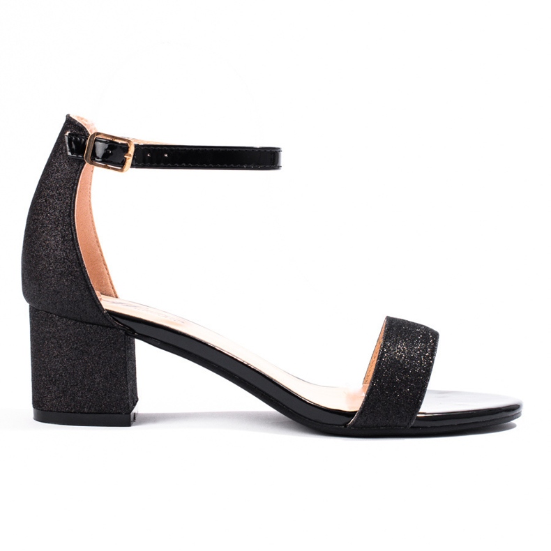 Sandalias mujer Shelovet negro tacón bajo
