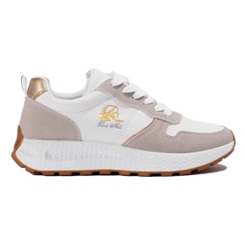 W. Potocki Zapatillas con suela gruesa Potocki blanco y beige.
