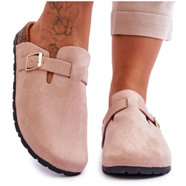 FJ1 Sandalias Ante Plataforma Corcho Beige Vellma