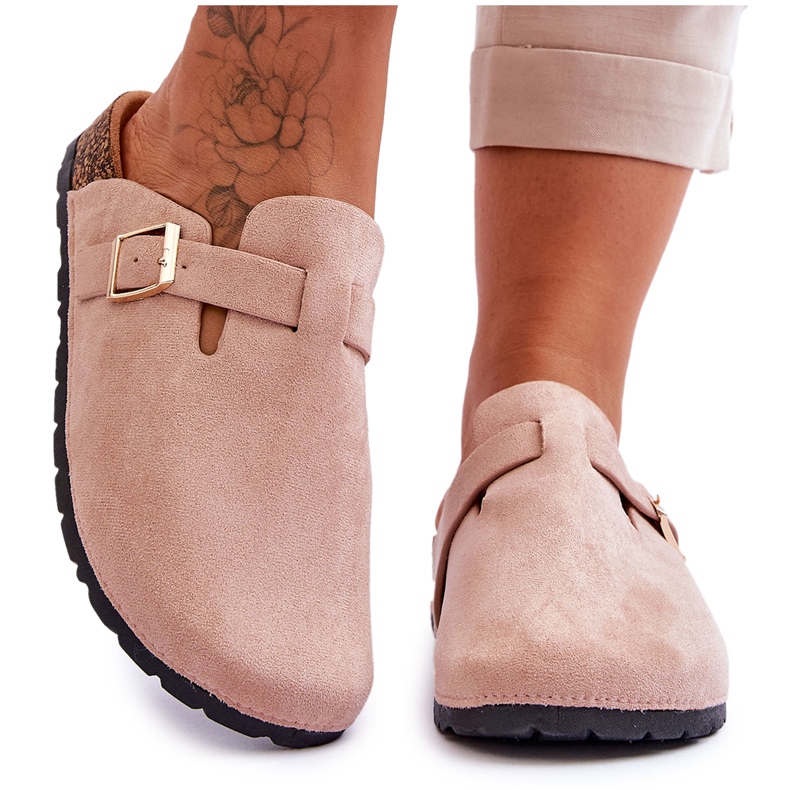 FJ1 Sandalias Ante Plataforma Corcho Beige Vellma