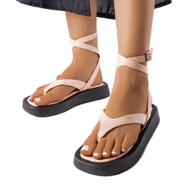 Sandalias beige con plataforma de Salt