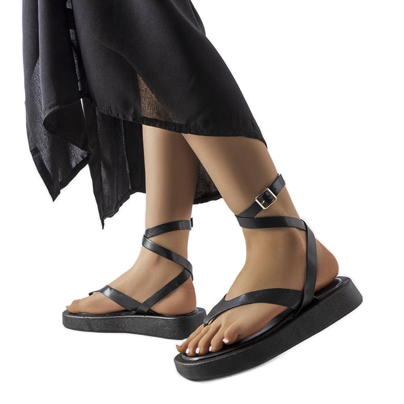 Sandalias plataforma negro sal
