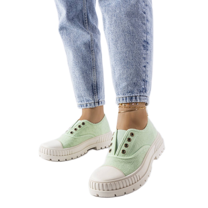 Zapatillas Walton elásticos verdes