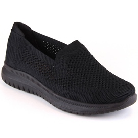 Atletico Deportivas cómodas para mujer sin cordones color negro Ladies Style