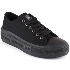 Zapatillas de mujer en la plataforma negro Big Star LL274A176