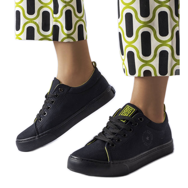Big Star LL274247 zapatillas de tejido negro