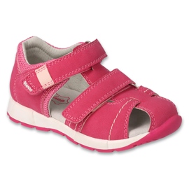 Befado Sandalias infantil con velcro, rosa oscuro 170P074