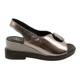 Sandalias Cuña Gun Metal Filippo DS4469/23 marrón