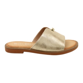 Pantuflas de mujer de moda Filippo DK4625/23 GO Gold dorado