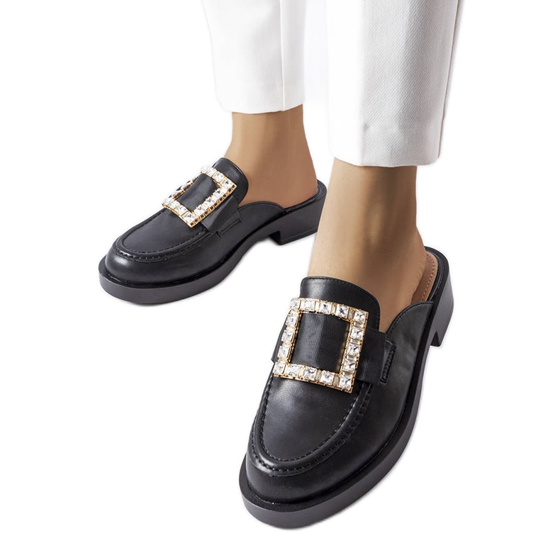 Chanclas negras con puntera integrada de Columbus negro Chanclas negras con puntera integrada de Columbus negro