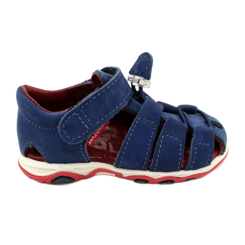 Sandalias de cuero chicos Mazurek 1364 azul marino