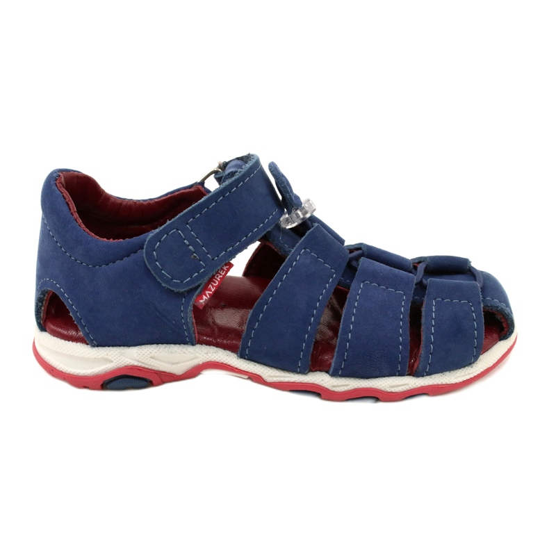 Sandalias de cuero para velcro mazurek 1364 azul marino Sandalias de cuero para velcro mazurek 1364 azul marino
