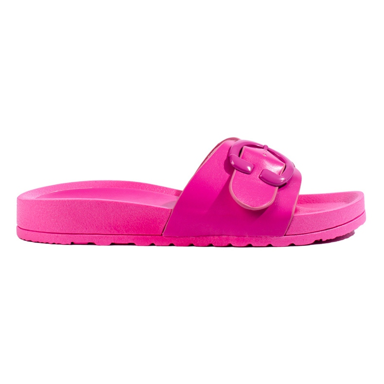 Chanclas Shelovet rosas con hebilla rosado