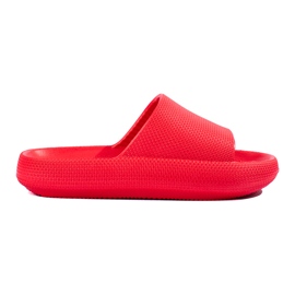 Pantuflas Shelovet rojas para mujer rojo