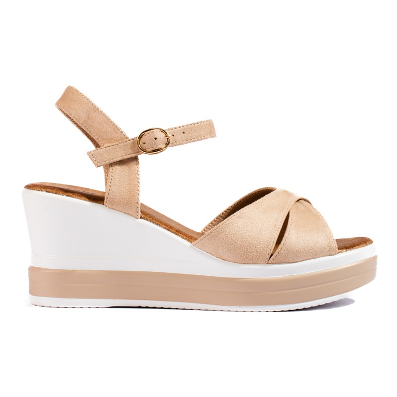 Sandalias mujer cuña Shelovet beige
