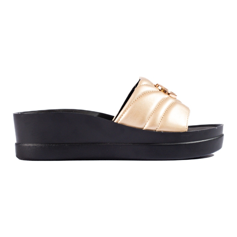 W. Potocki Chanclas de cuña doradas para mujer de Potocki dorado