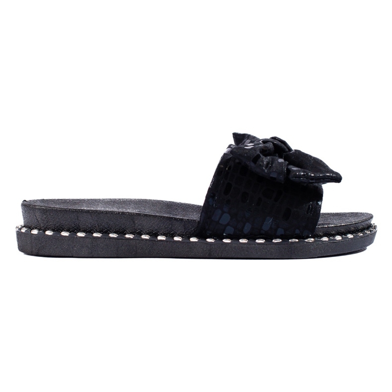 W. Potocki Pantuflas de mujer con suela gruesa, negras Potocki negro