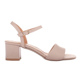 Marco Shoes Sandalias tacón medio beige