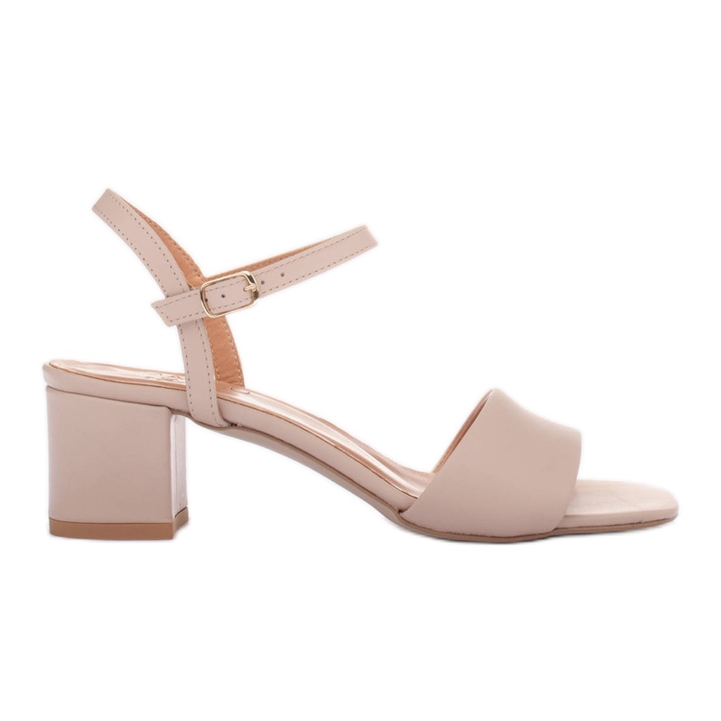 Marco Shoes Sandalias tacón medio beige