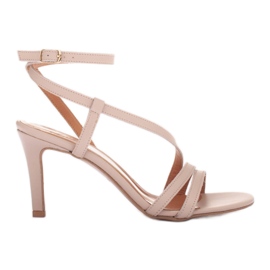 Marco Shoes Sandalias de tacón alto beige