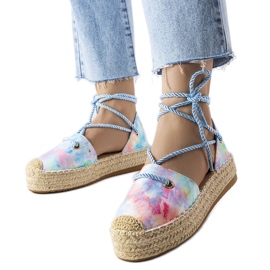 Alpargatas con plataforma azules de Duffet