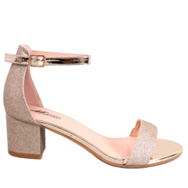 Sandalias de tacón doradas Costello dorado