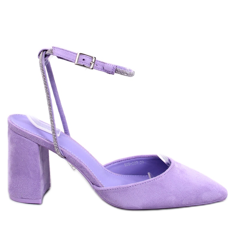 Zapatos de tacón abierto de Esten Purple violeta