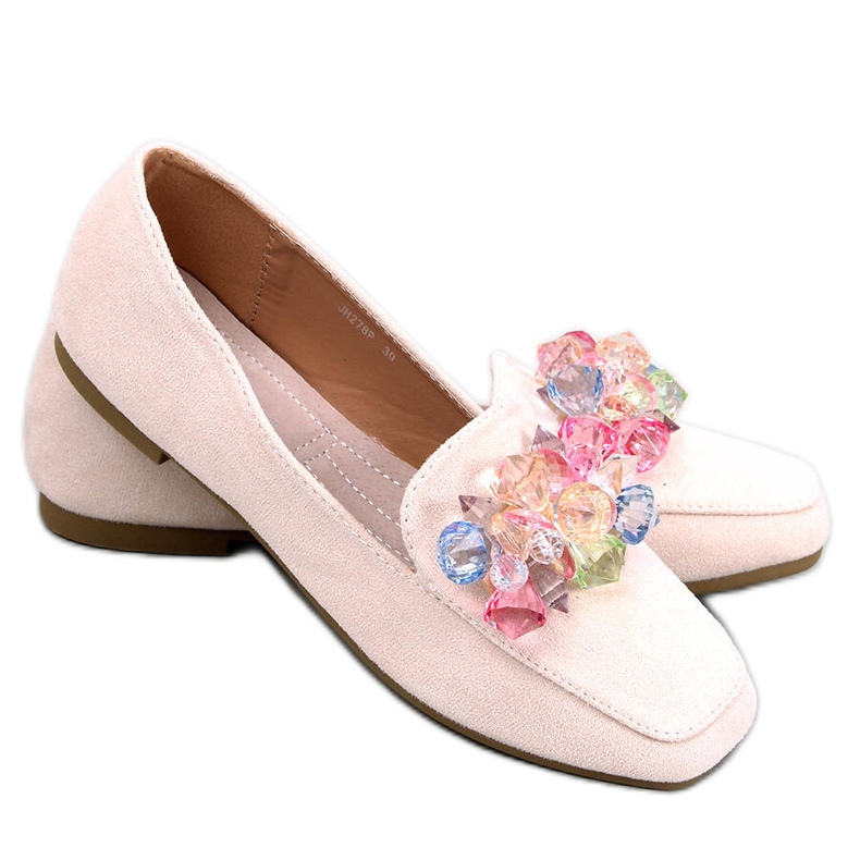 Mocasines con piedras de Deley Beige Mocasines con piedras de Deley Beige