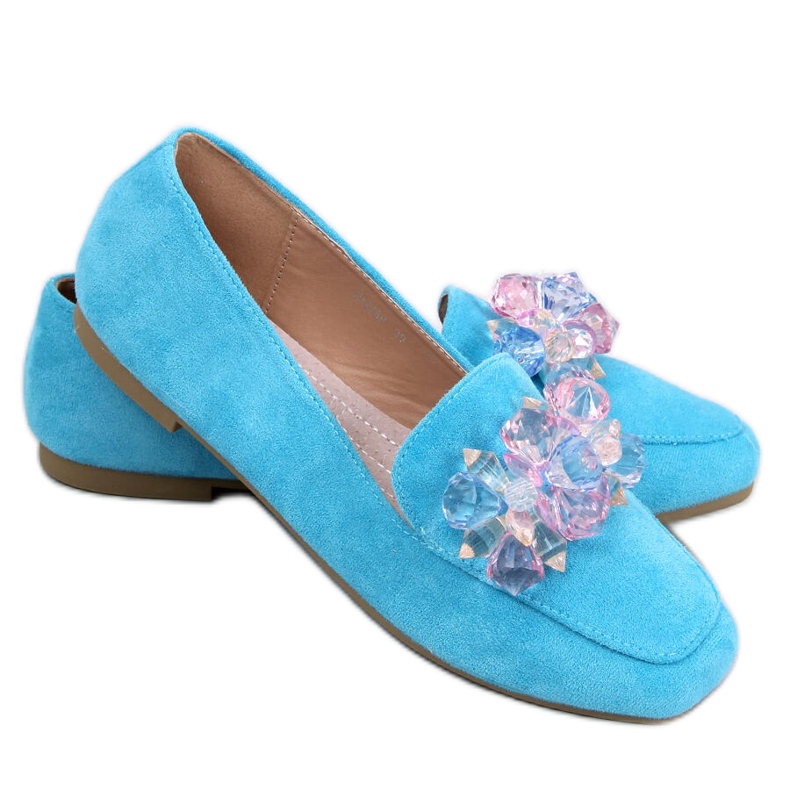 Mocasines azules con cuentas Deley