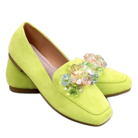 Mocasines Deley Green con cuentas verde