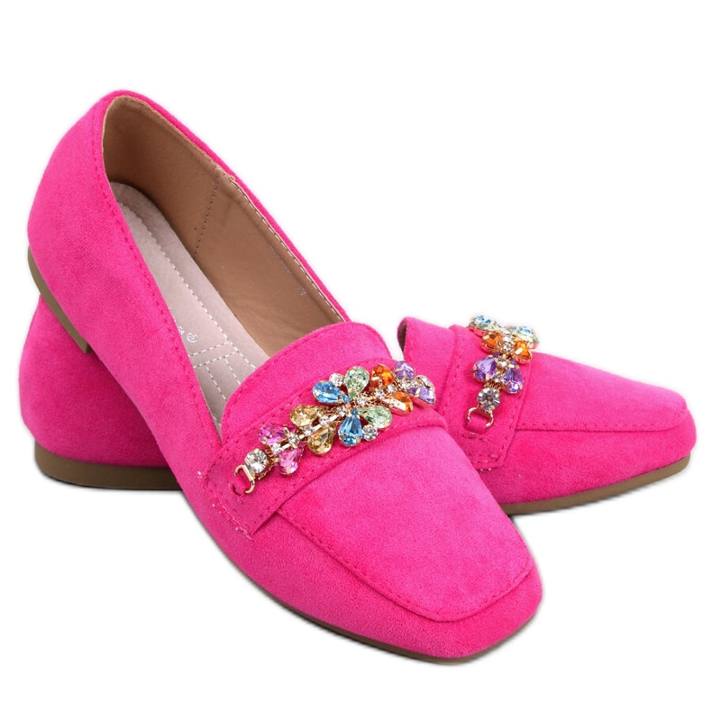 Mocasines Davitian Strass Fucsia rosado