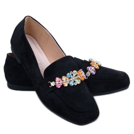Mocasines Davitian Black strass negro