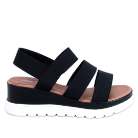 Cregger Sandalias cuña negras negro