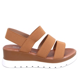 Sandalias Cregger camel con cuña marrón Sandalias Cregger camel con cuña marrón
