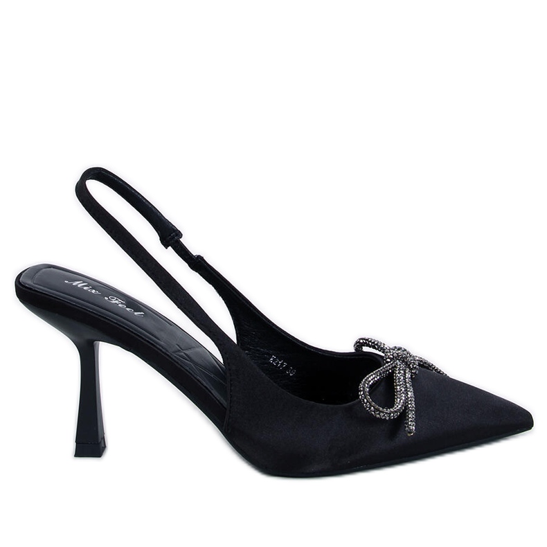 Zapatos de tacón abierto negros Hannah