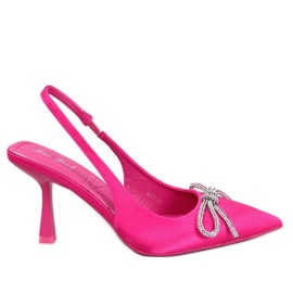 Zapatos de tacón abierto fucsia Hannah rosado