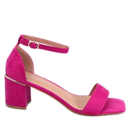 Sandalias tacón bajo Rocco Fucsia rosa