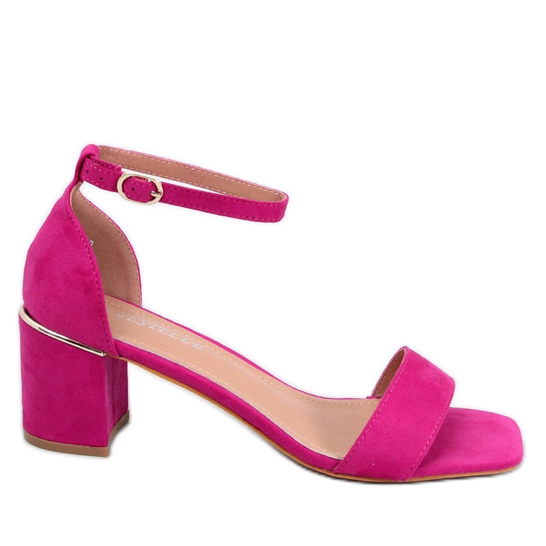 Sandalias tacón bajo Rocco Fucsia rosado