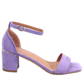 Sandalias tacón bajo Rocco Purple púrpura