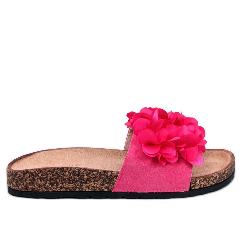 Zapatillas casa de corcho con flores Gardner Fucsia rosado