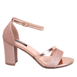 Sandalias de tacón Angelina Champán dorado